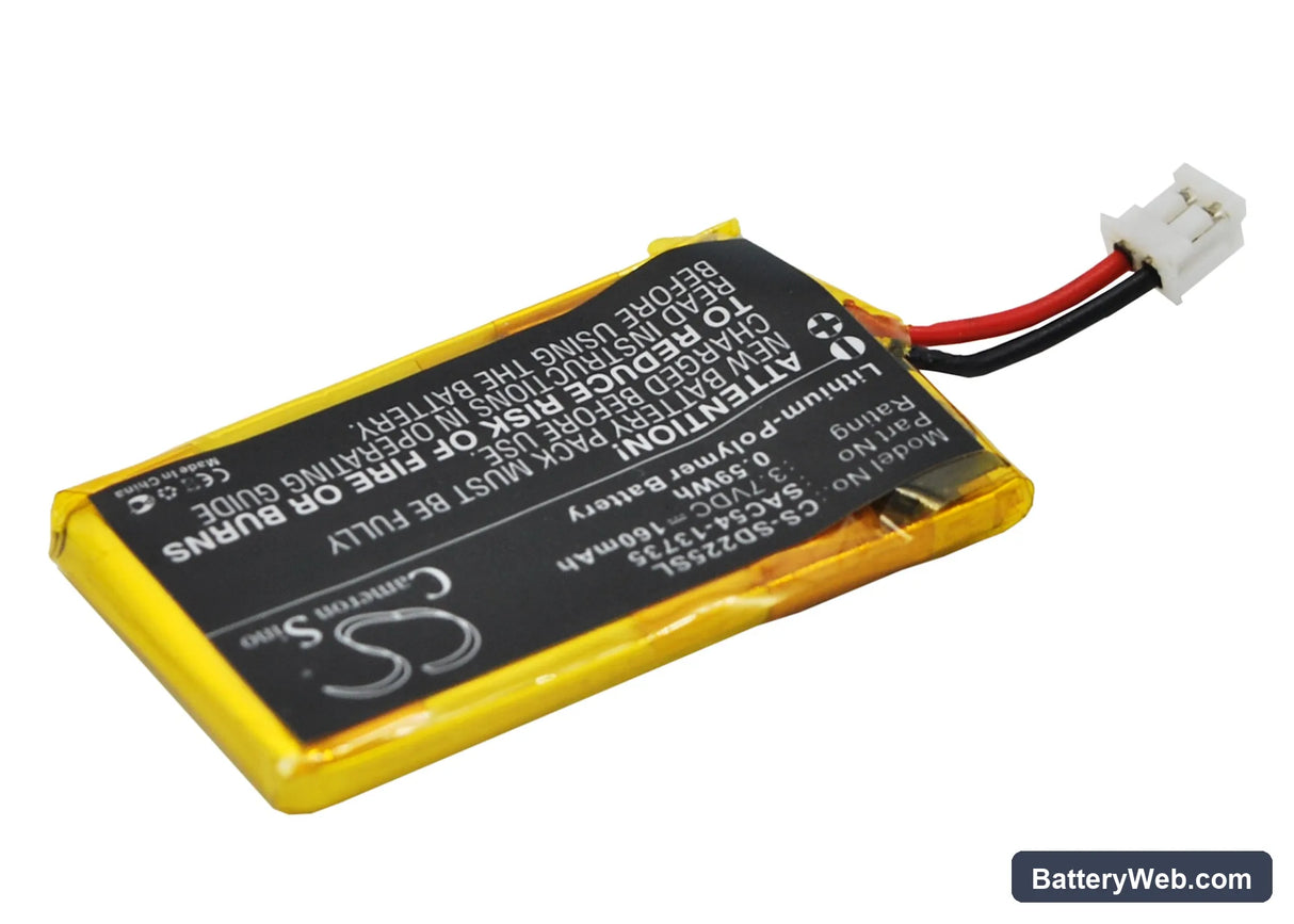 SportDog SR-225 receiver Replacement Battery, 3.7V, 160mAh, Li-Polymer 3