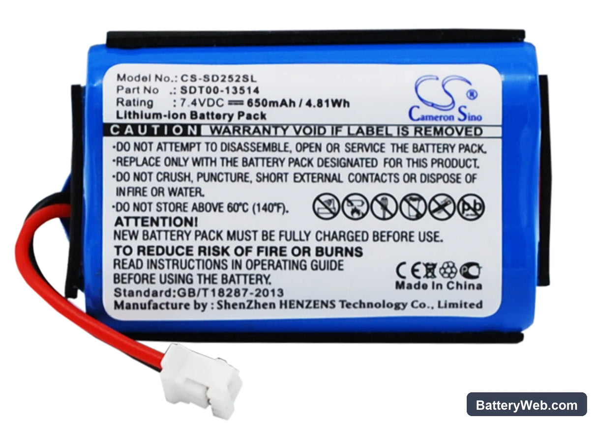 SportDog SD-2525 ProHunter Transmitter Replacement Battery, 7.4V, 650mAh, Li-ion 1