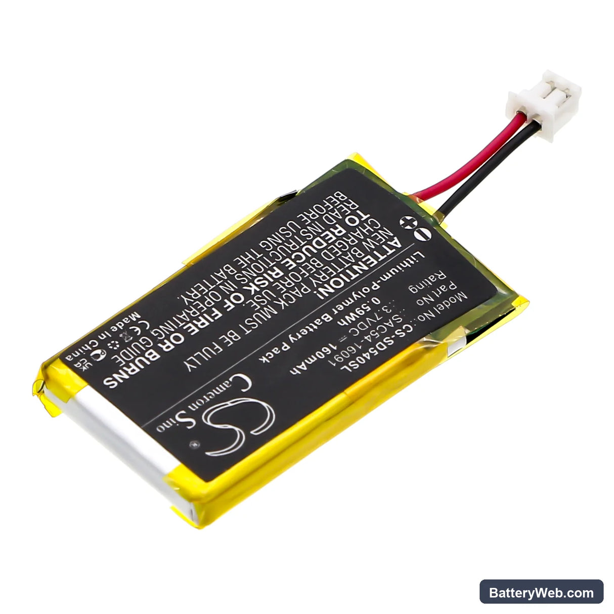 SportDog SBC-R SportDog Bark Collar Replacement Battery, 3.7V, 160mAh, Li-Polymer 2