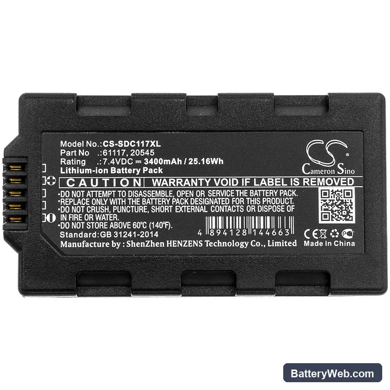Sokkia Juniper Mesa Field Replacement Battery, 7.4V, 3400mAh, Li-ion 3