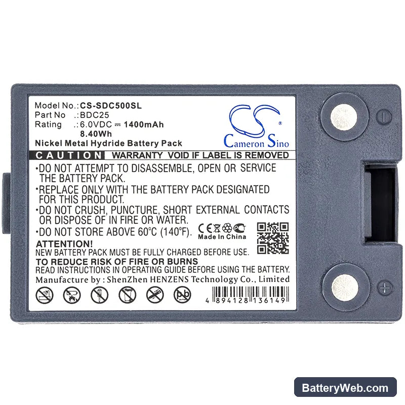 Sokkia SET 5A Total Stations Replacement Battery, 6V, 1400mAh, Ni-MH 3