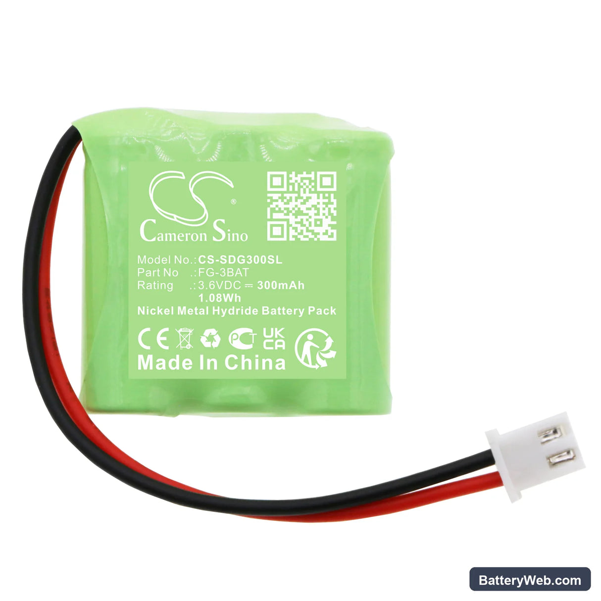 Shimpo FG-3000 Replacement Battery, 3.6V, 300mAh, Ni-MH 3