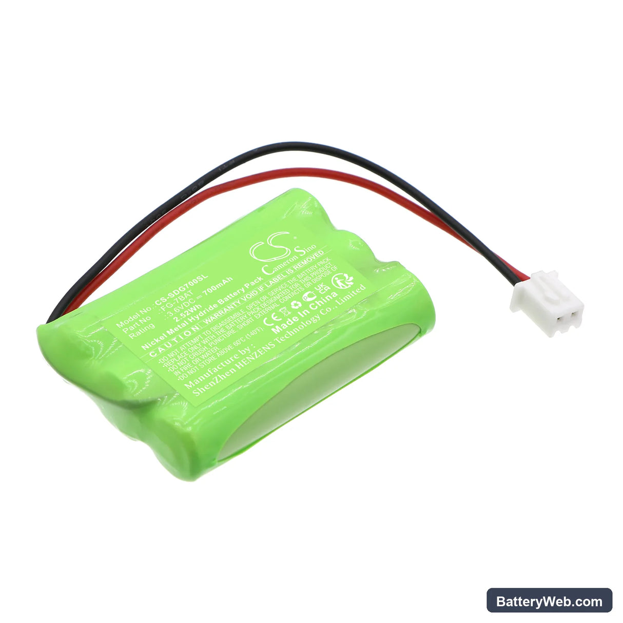 Shimpo FG-7000 Replacement Battery, 3.6V, 700mAh, Ni-MH 1