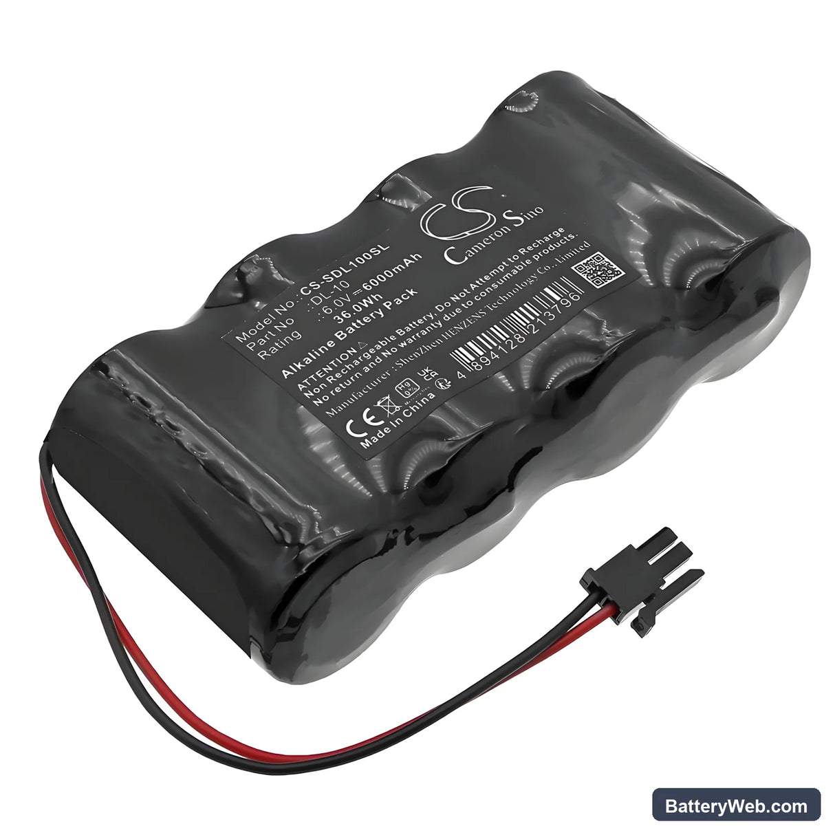 Saflok S1346-1 Replacement Battery, 6V, 6000mAh, Alkaline 1
