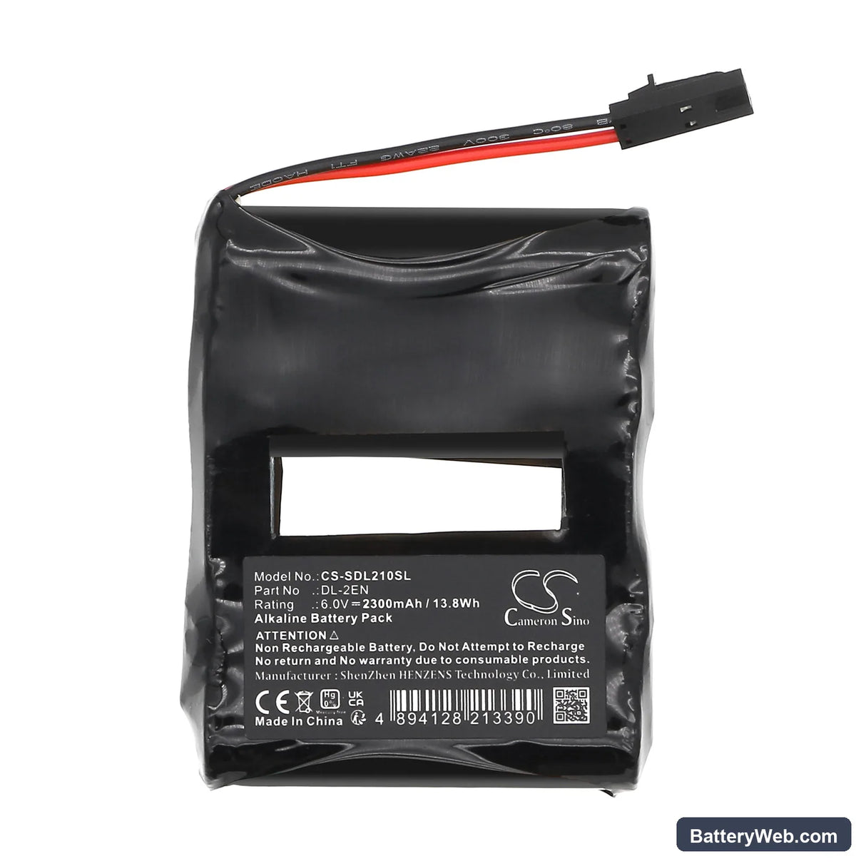DoorLock Replacement Battery, 6V, 2300mAh, Alkaline 3