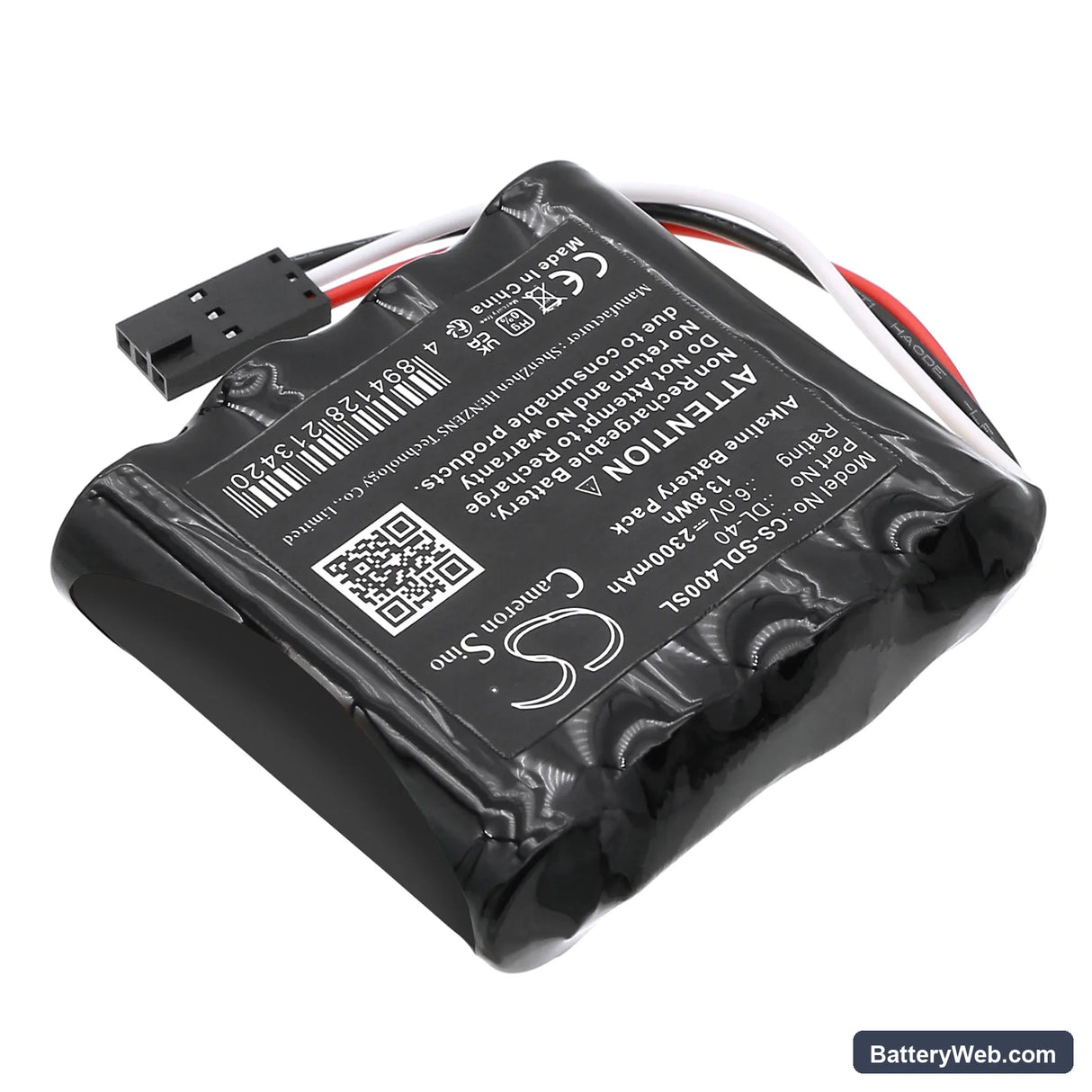 Stanley Security Systems 1003 Replacement Battery, 6V, 2300mAh, Alkaline 2