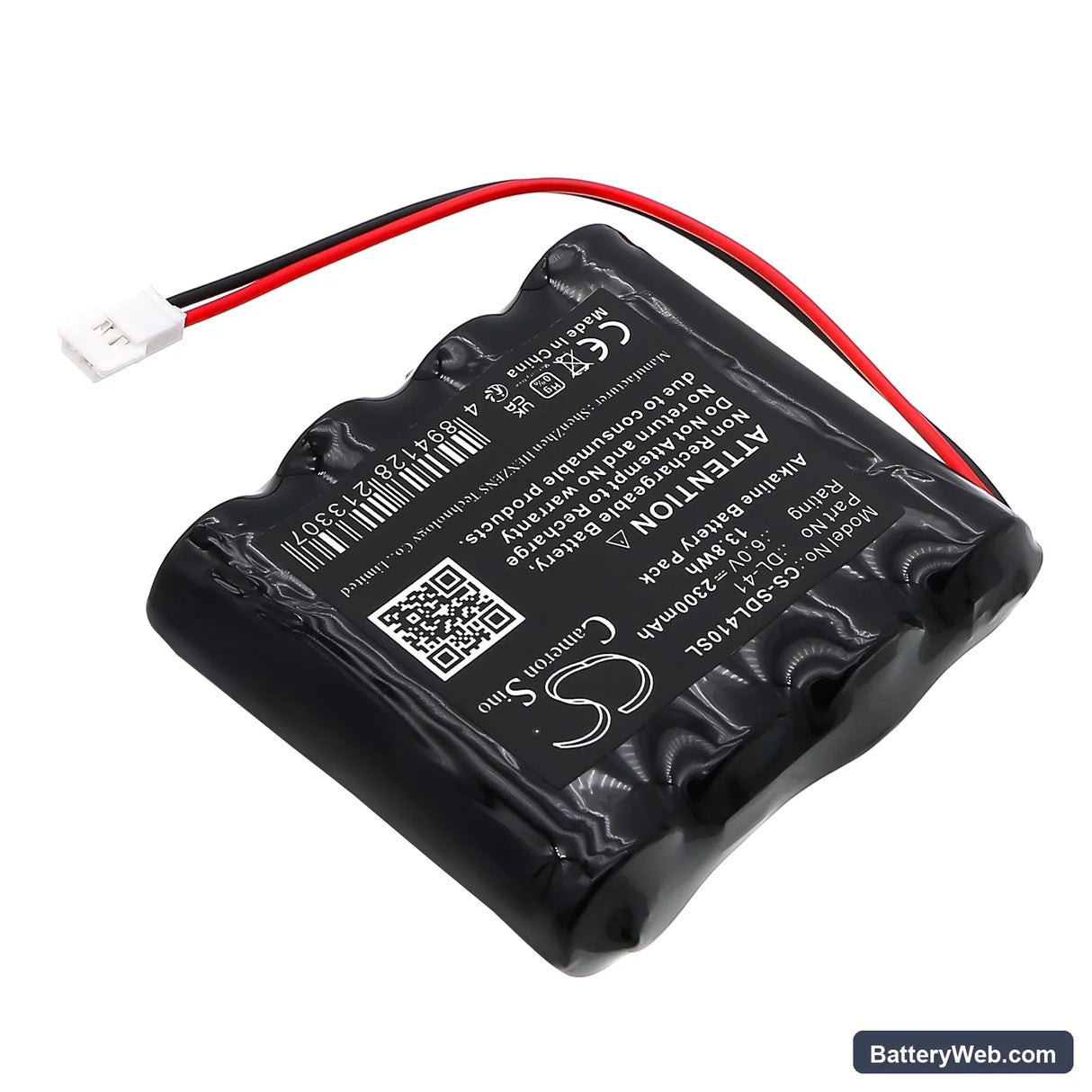 DoorLock DL-41 Replacement Battery, 6V, 2300mAh, Alkaline 2