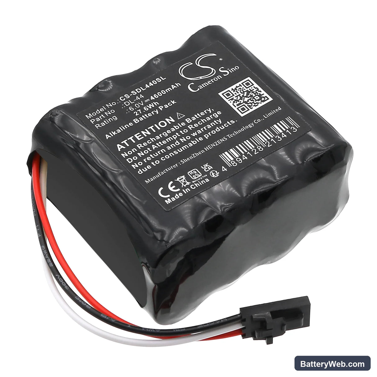 Stanley Security Systems 12345 Replacement Battery, 6V, 4600mAh, Alkaline 1