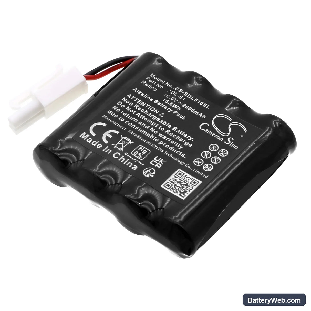 SAG Schlagbaum Replacement Battery, 6V, 2600mAh, Alkaline 1