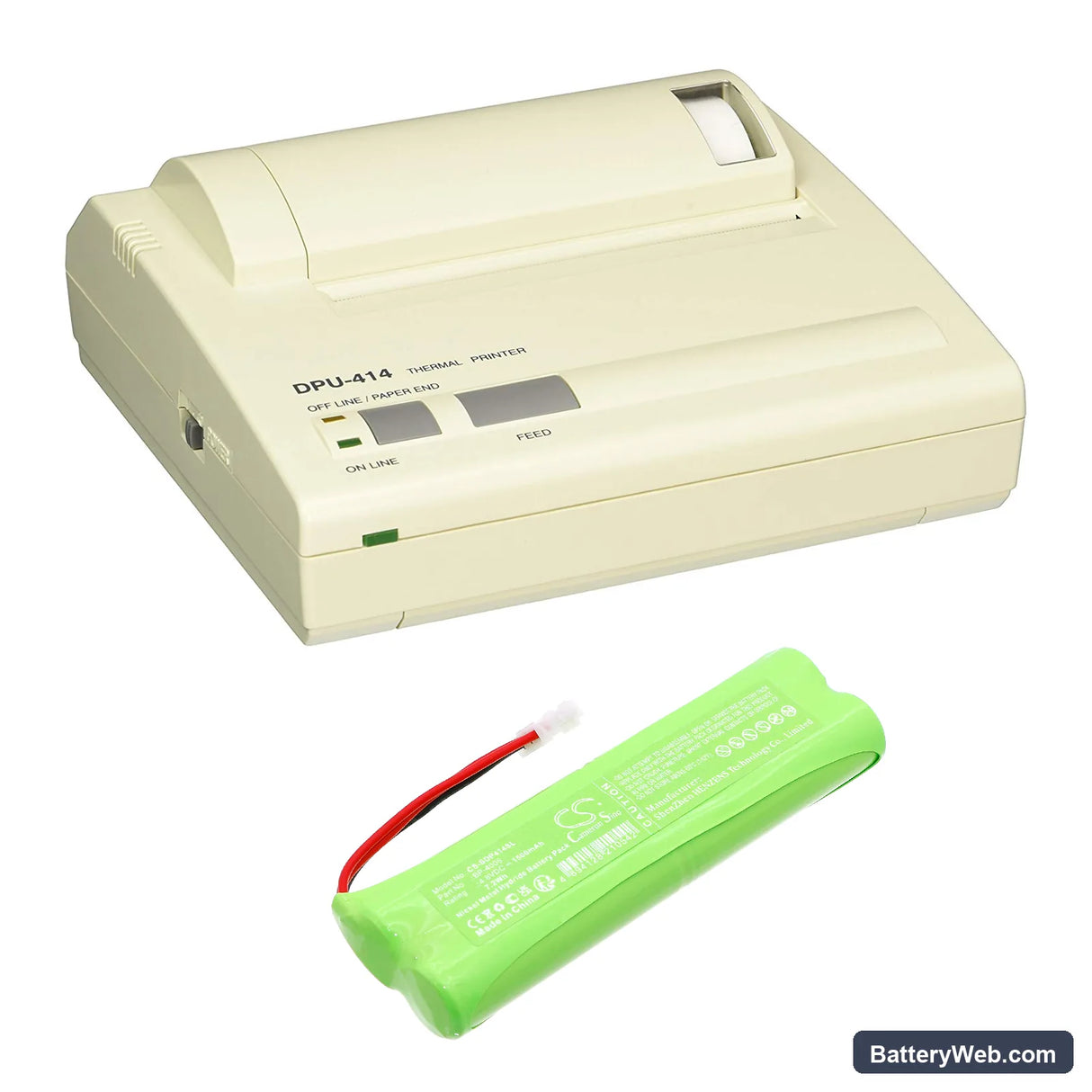 Seiko DPU-414 Replacement Battery, 4.8V, 1500mAh, Ni-MH 6
