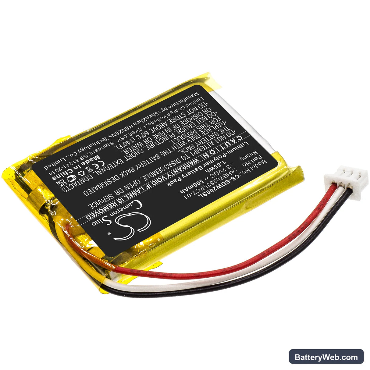 Sennheiser Momentum True Wireless MTW Replacement Battery, 3.7V, 500mAh, Li-Polymer 2