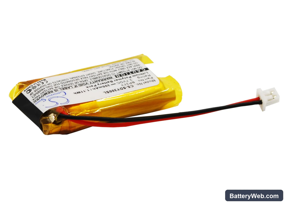 Dogtra YS-300 Bark Collar Replacement Battery, 3.7V, 300mAh, Li-Polymer 3