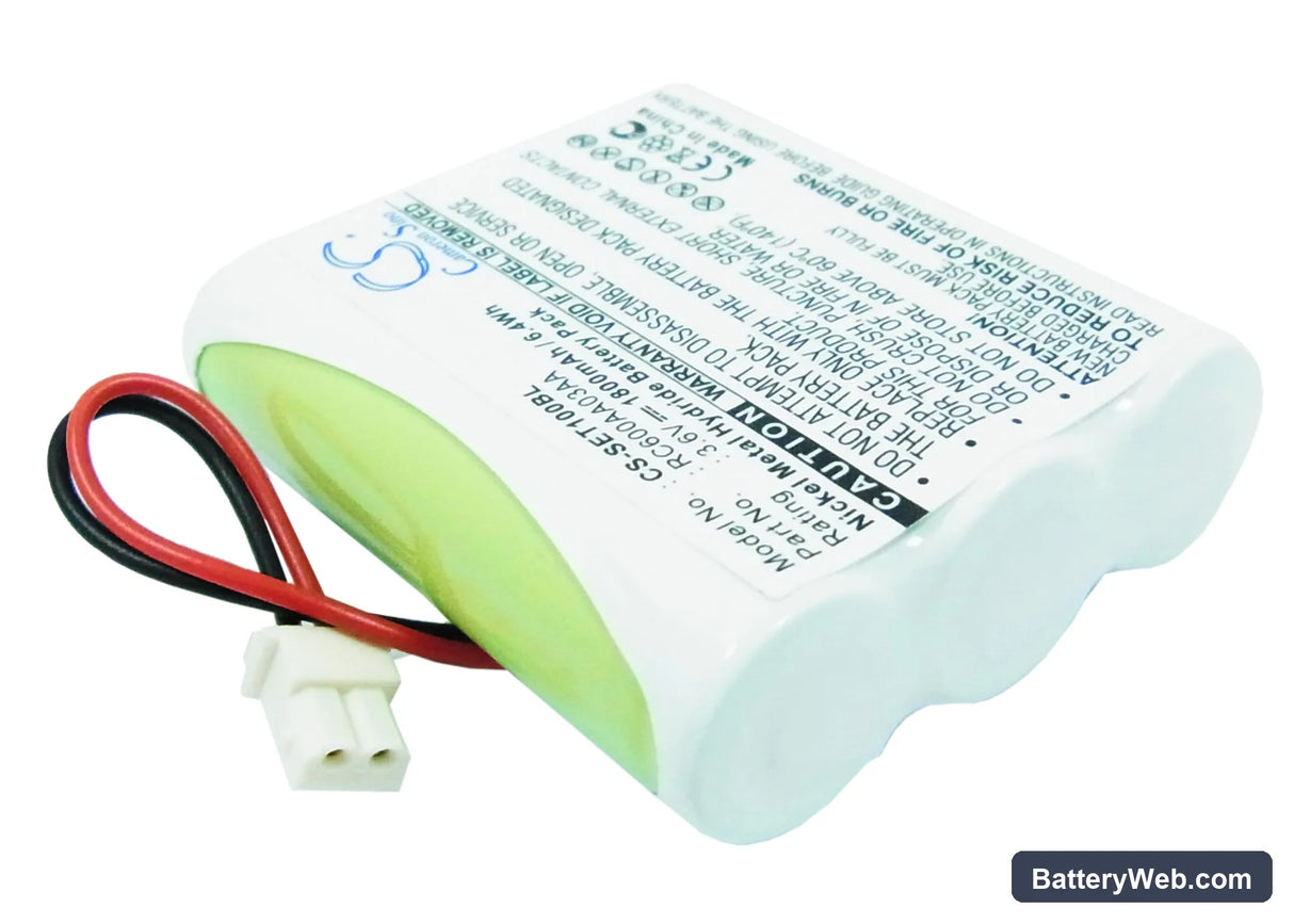 Sagem MONETEL EFT10P Replacement Battery, 3.6V, 1800mAh, Ni-MH 2