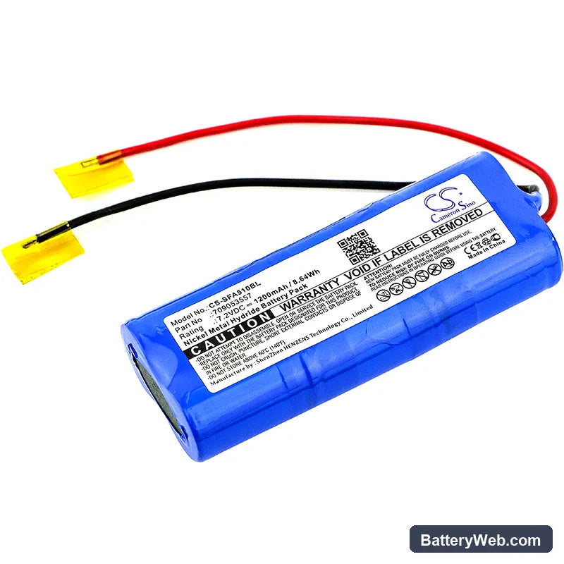 Seik Terra FA5-10 Replacement Battery, 7.2V, 1200mAh, Ni-MH 1