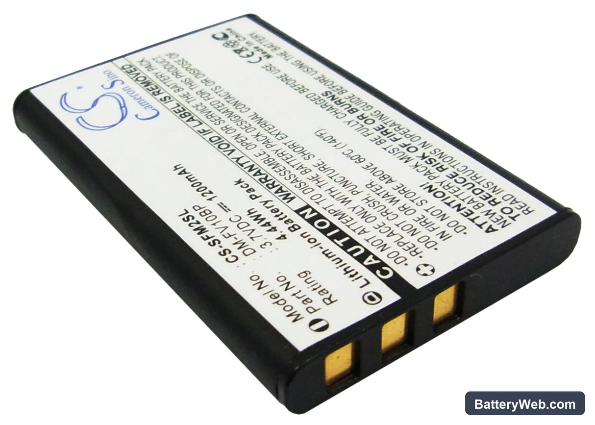 JNC Multimedia SSF-M2 Replacement Battery, 3.7V, 1200mAh, Li-ion 2