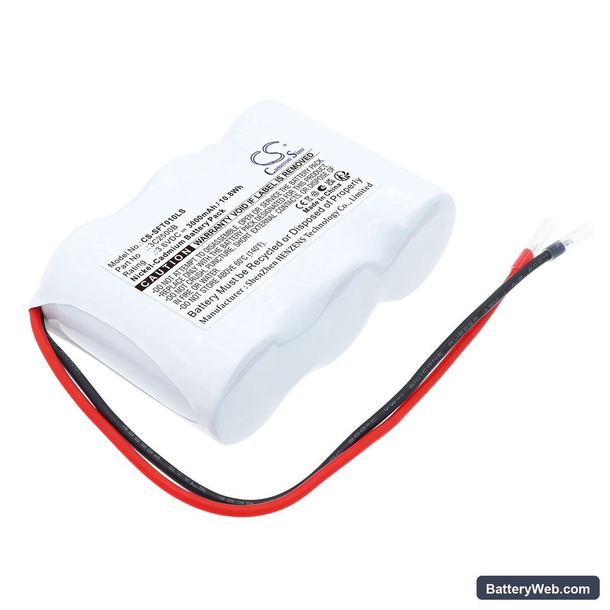 Van Lien 400202 Replacement Battery, 3.6V, 3000mAh, Ni-CD 1