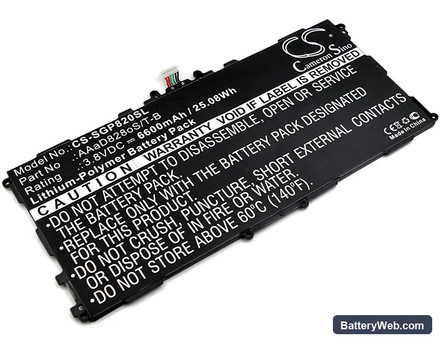 Samsung GT-P8220 Replacement Battery, 3.8V, 6600mAh, Li-Polymer 1