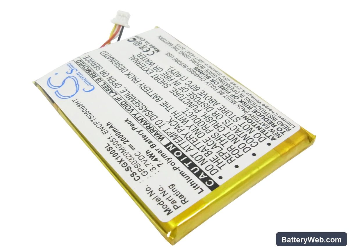 SkyGolf SkyCaddie SGXw Replacement Battery, 3.7V, 2000mAh, Li-Polymer 2