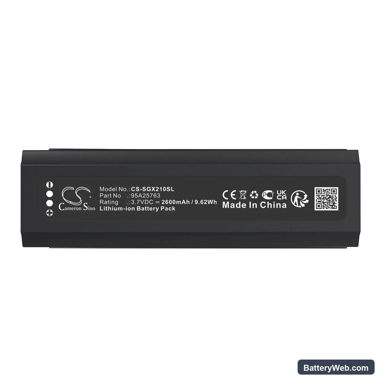 Shure ADX2 Replacement Battery, 3.7V, 2600mAh, Li-ion 5