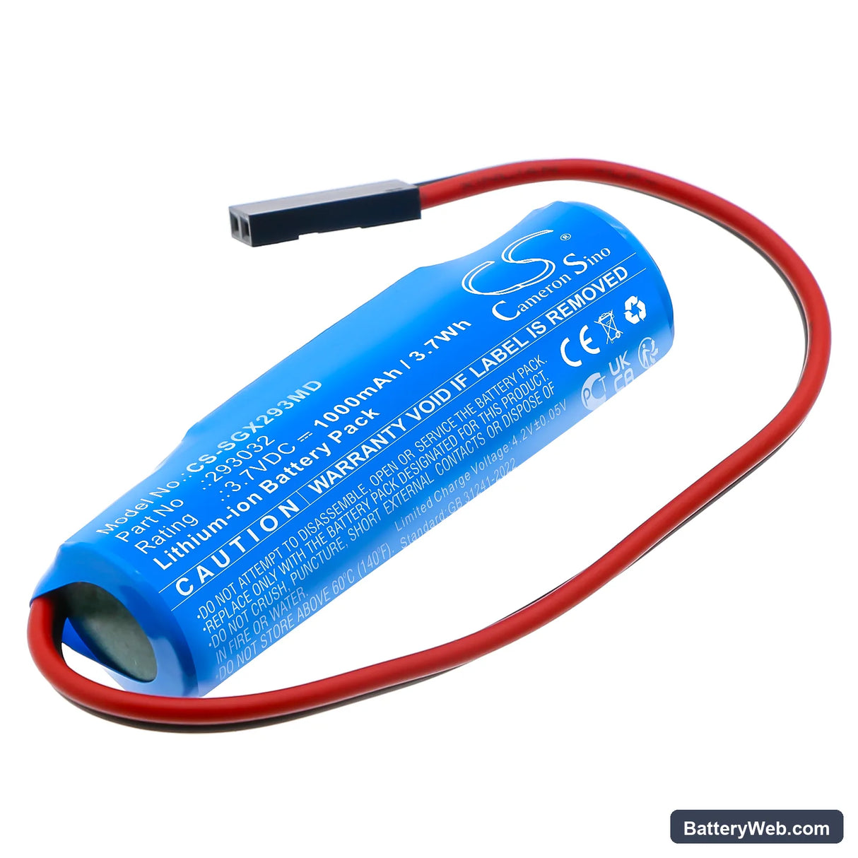 Scilogex Levo PLUS Replacement Battery, 3.7V, 1000mAh, Li-ion 1