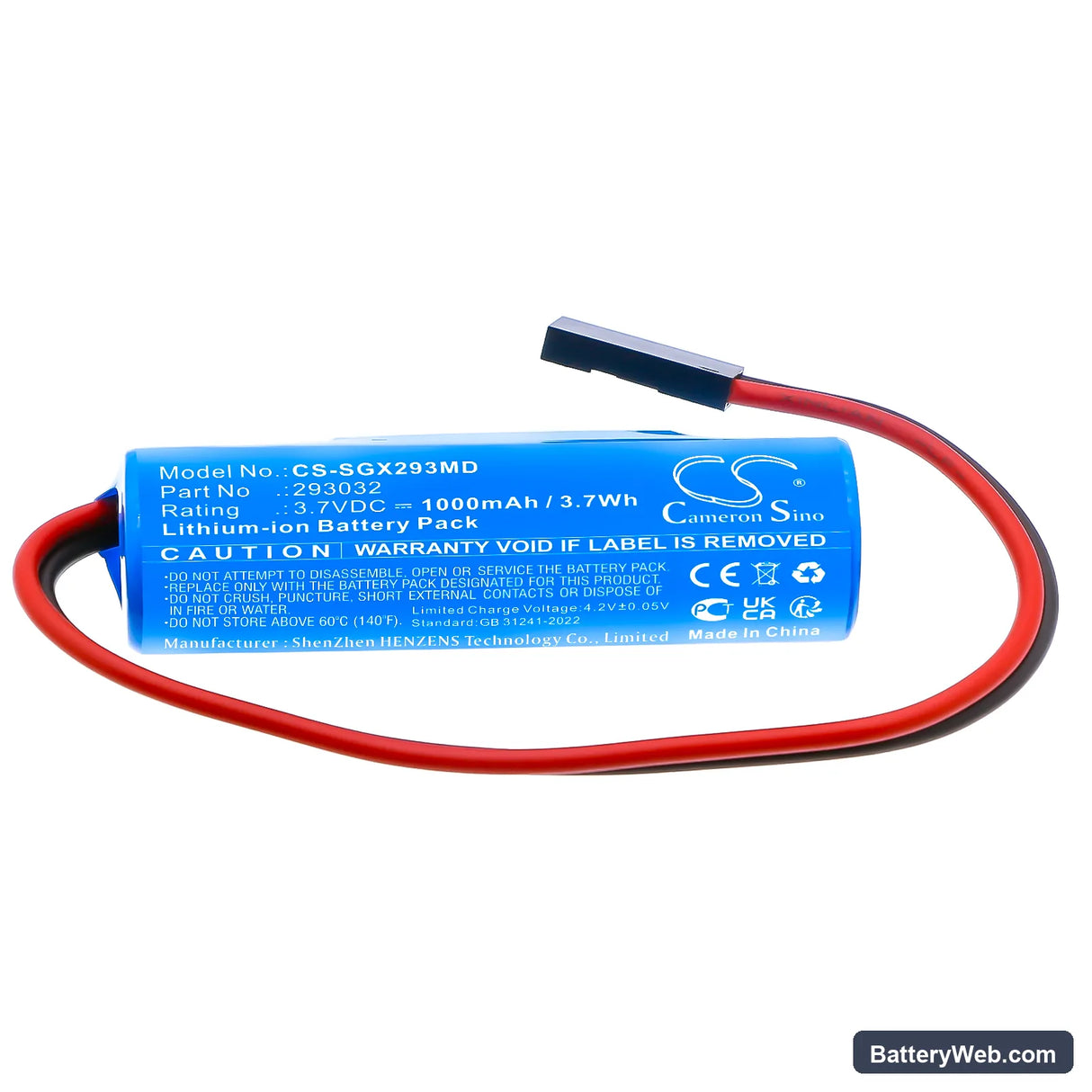 Scilogex Levo PLUS Replacement Battery, 3.7V, 1000mAh, Li-ion 3