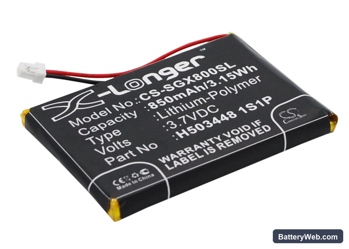 SkyGolf SkyCaddie Aire Replacement Battery, 3.7V, 850mAh, Li-Polymer 3
