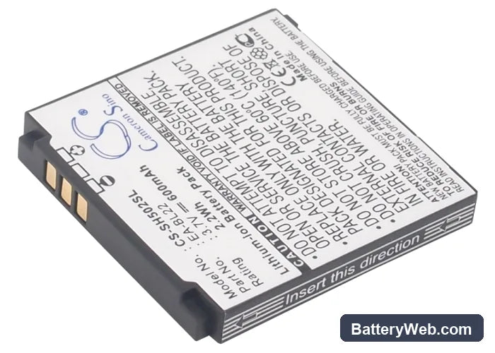 Sharp SH5010C Replacement Battery, 3.7V, 600mAh, Li-ion 1