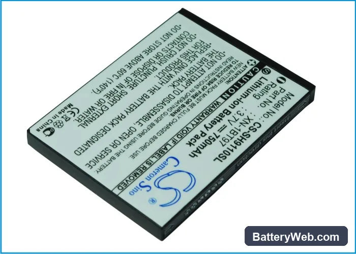 Sharp SH9110 Replacement Battery, 3.7V, 750mAh, Li-ion 2