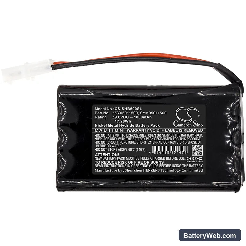 Symtech CVA-3EZ Replacement Battery, 9.6V, 1800mAh, Ni-MH 3