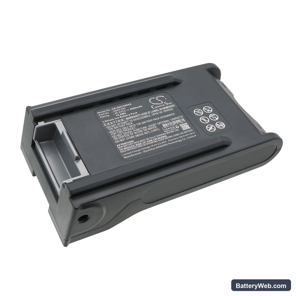 Shark IC205 Replacement Battery, 25.2V, 3000mAh, Li-ion 1