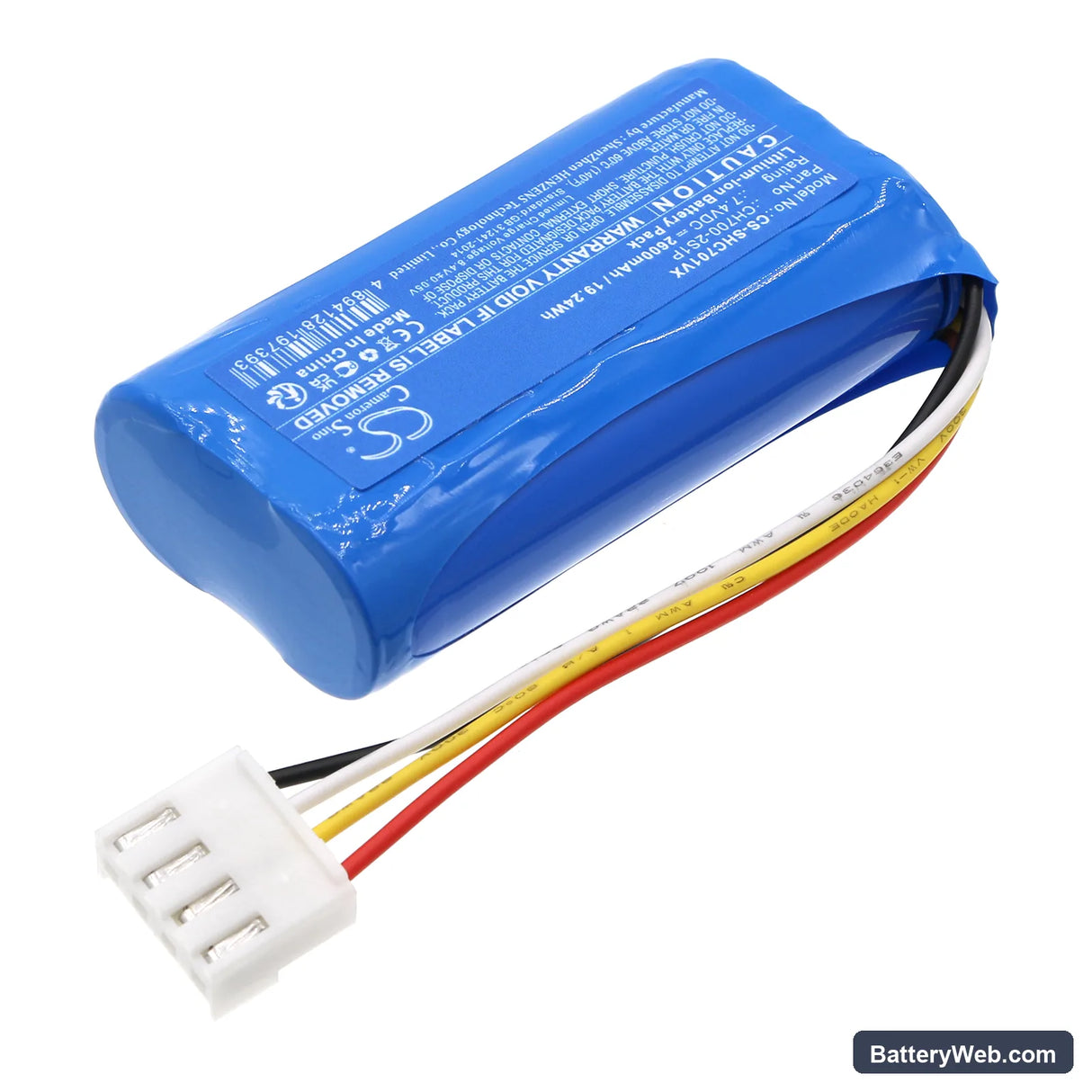 Shark CH701 Replacement Battery, 7.4V, 2600mAh, Li-ion 2