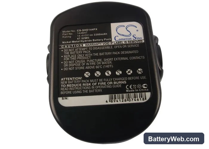Skil 2566 Replacement Battery, 14.4V, 3300mAh, Ni-MH 5