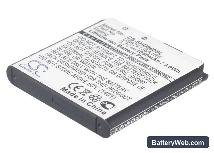 Action HDMax Extreme Replacement Battery, 3.7V, 1050mAh, Li-ion 1