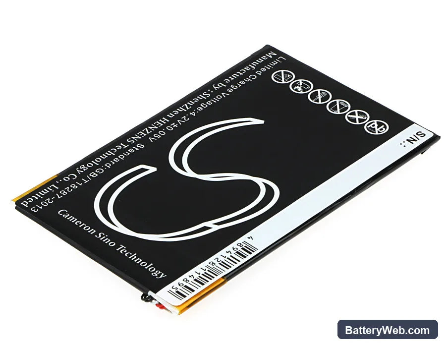 Sharp Aquos Pad Replacement Battery, 3.7V, 3300mAh, Li-Polymer 3