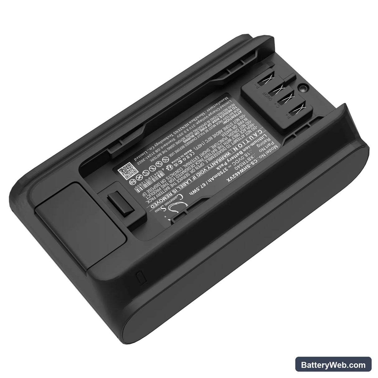 Shark IW4624 Replacement Battery, 18V, 3750mAh, Li-ion 2