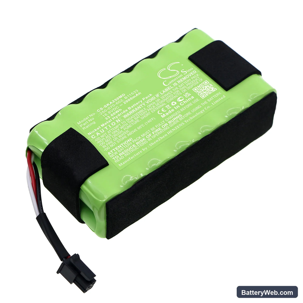 Stryker irrigation pump AHTO Replacement Battery, 16.8V, 2000mAh, Ni-MH 1