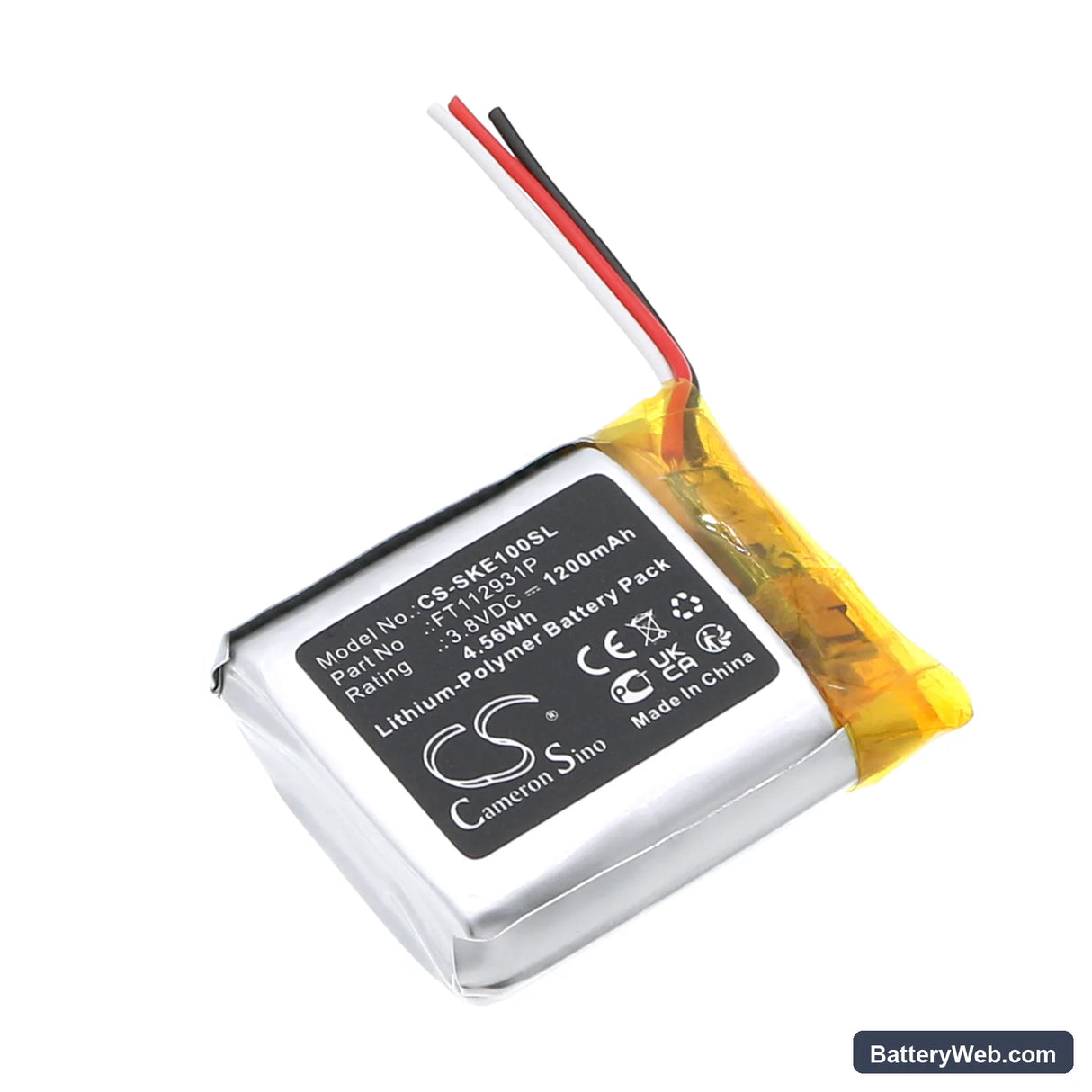 Skullcandy Crusher Evo Replacement Battery, 3.8V, 1200mAh, Li-Polymer 1