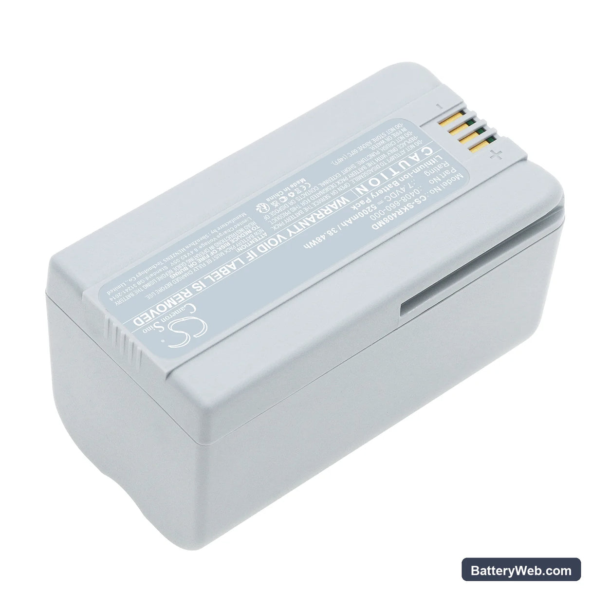 Stryker Casque Chirurgical Flyte Replacement Battery, 7.4V, 5200mAh, Li-ion 2