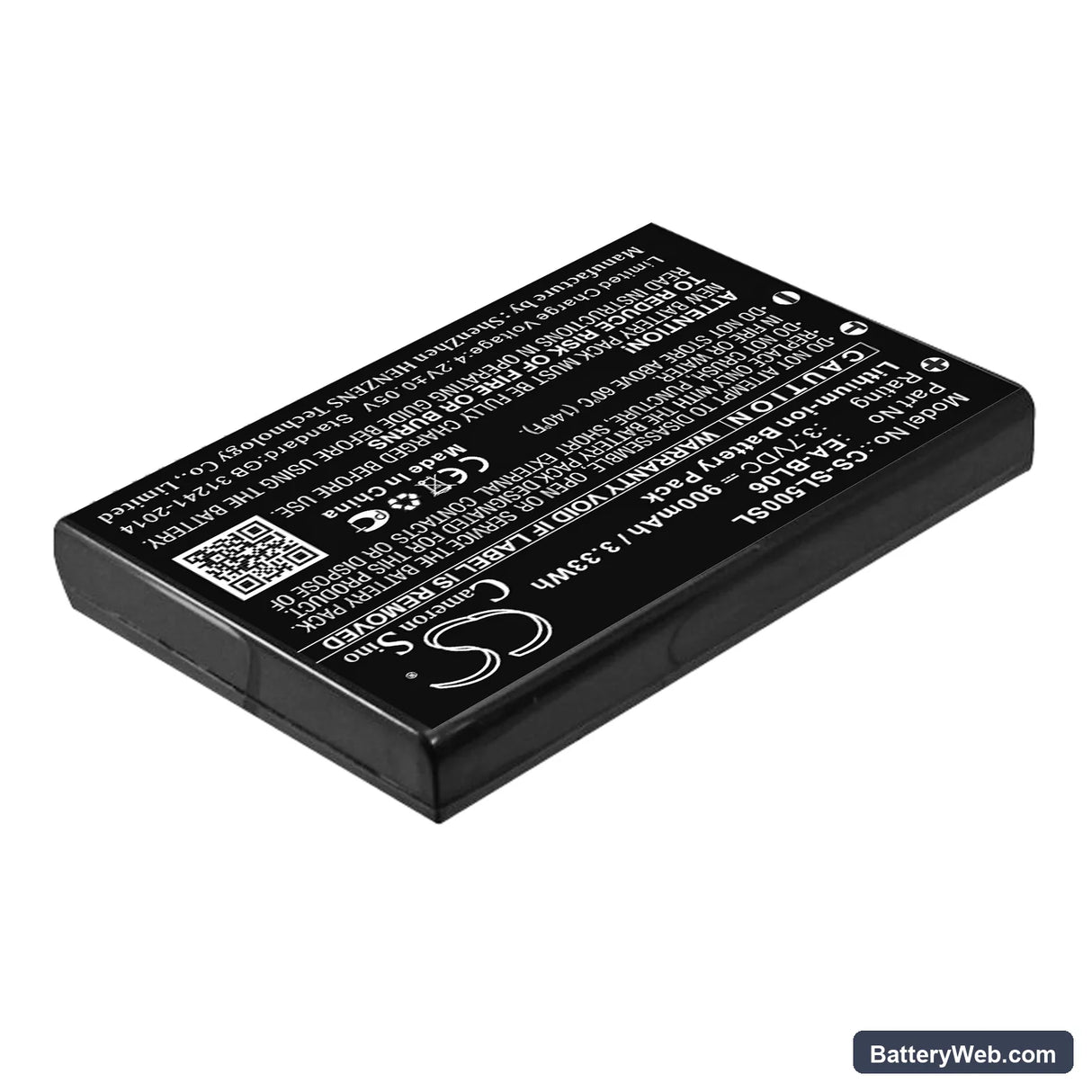 Sharp Zaurus SL-5000 Replacement Battery, 3.7V, 900mAh, Li-ion 2