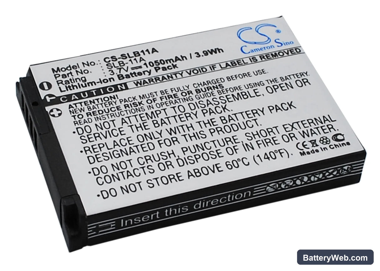 Samsung WB100 Replacement Battery, 3.7V, 1050mAh, Li-ion 2