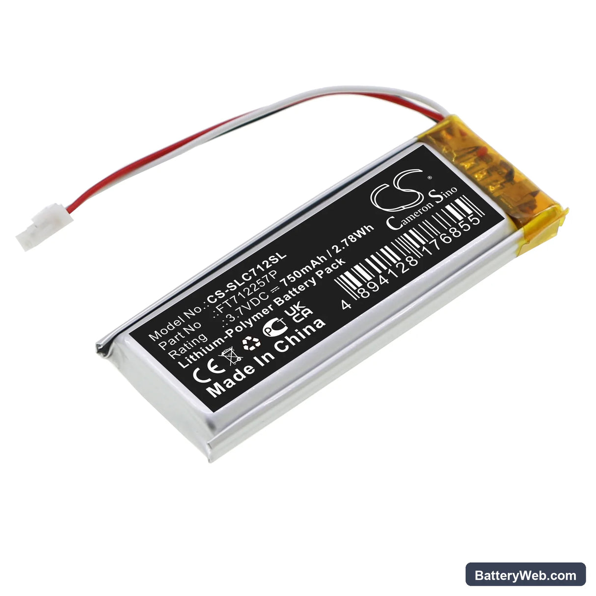 SteelSeries Nimbus Controller Replacement Battery, 3.7V, 750mAh, Li-Polymer 1