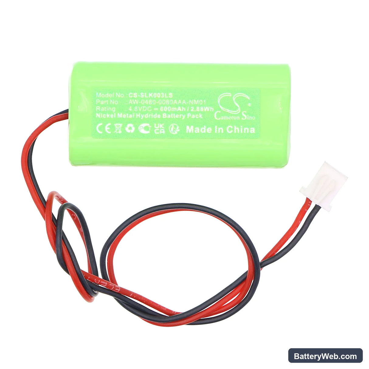 Fischer NLK1U003SC Replacement Battery, 4.8V, 600mAh, Ni-MH 3