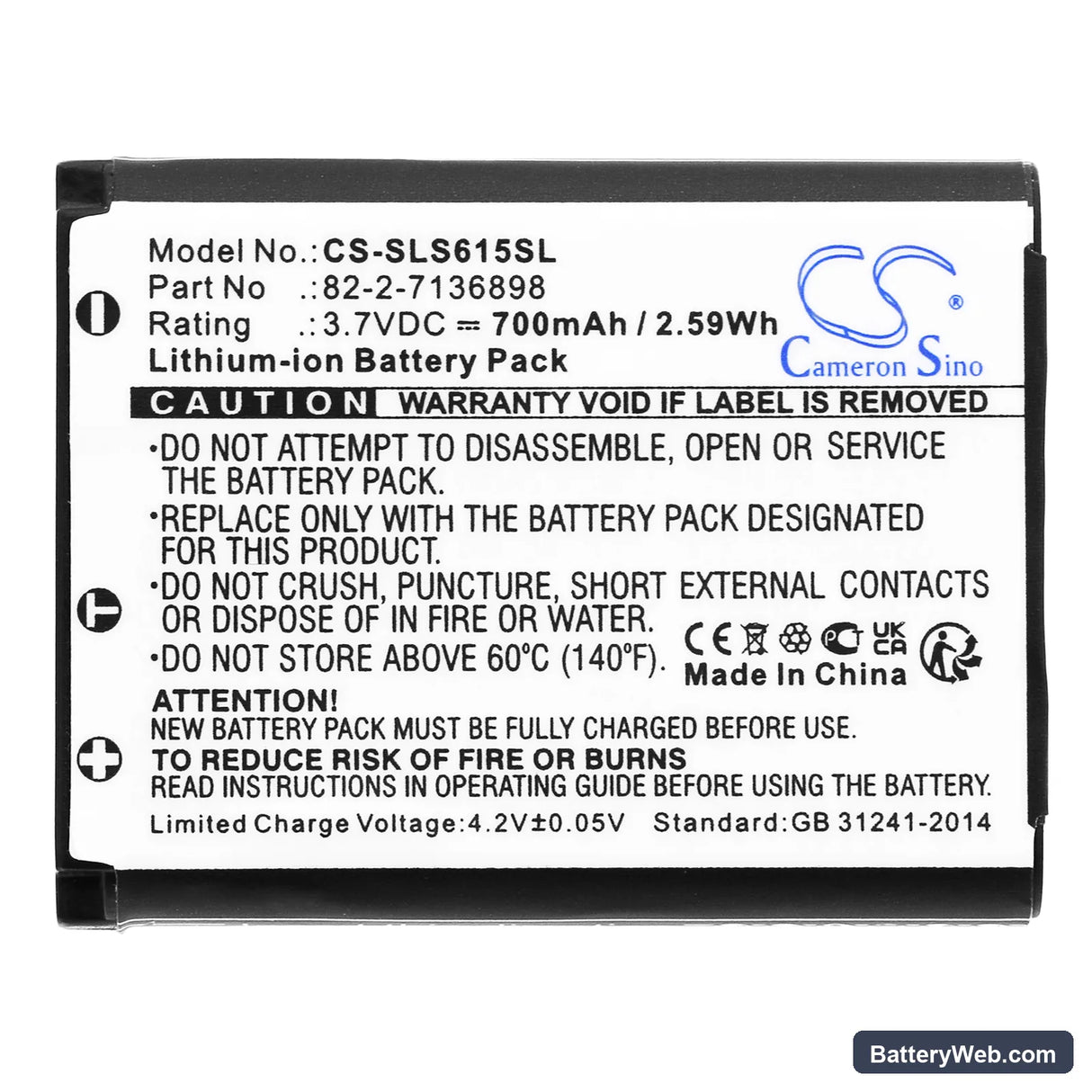 SteelSeries Arctis Nova Pro Replacement Battery, 3.7V, 700mAh, Li-ion 3