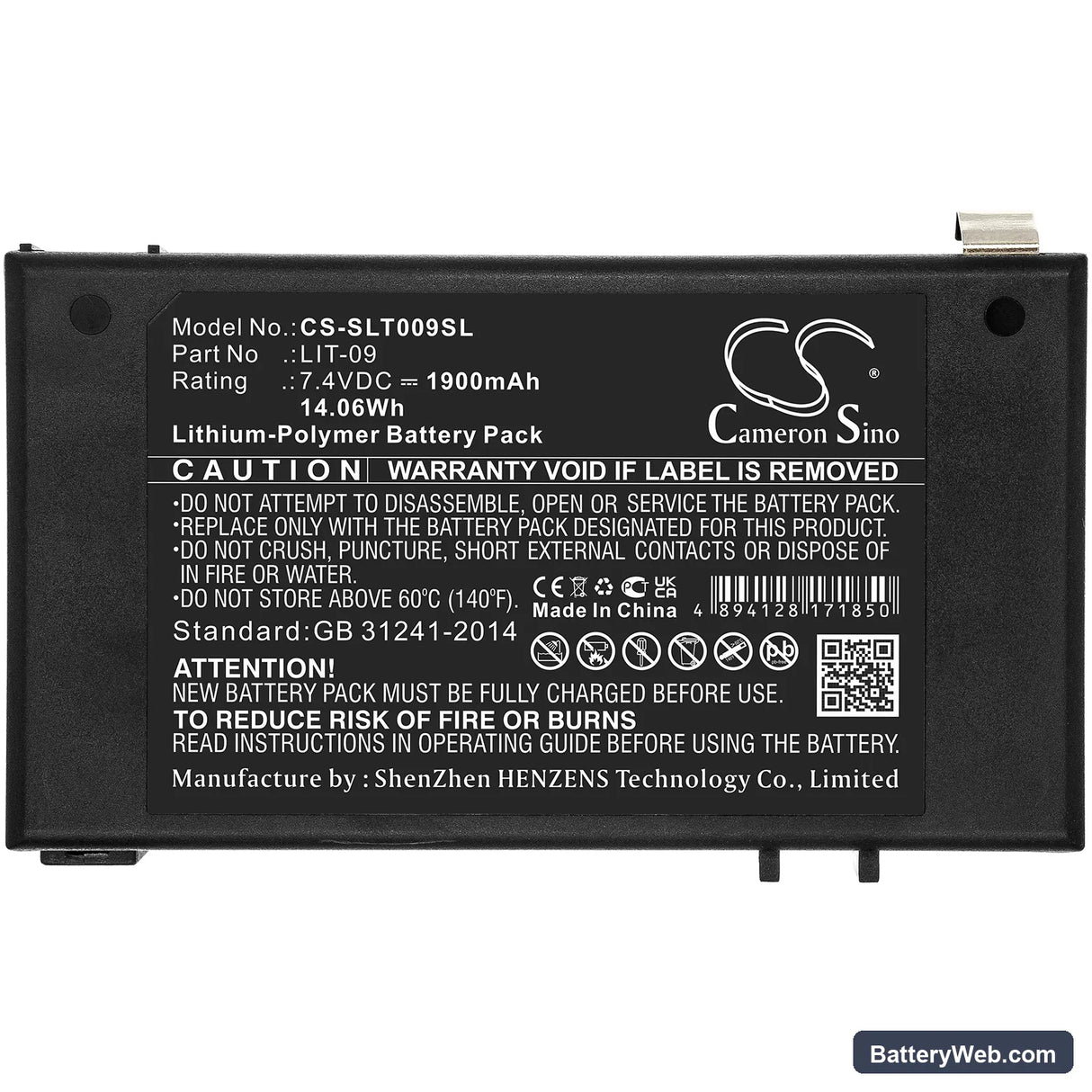 Spypoint Bloc Pile Replacement Battery, 7.4V, 1900mAh, Li-Polymer 3