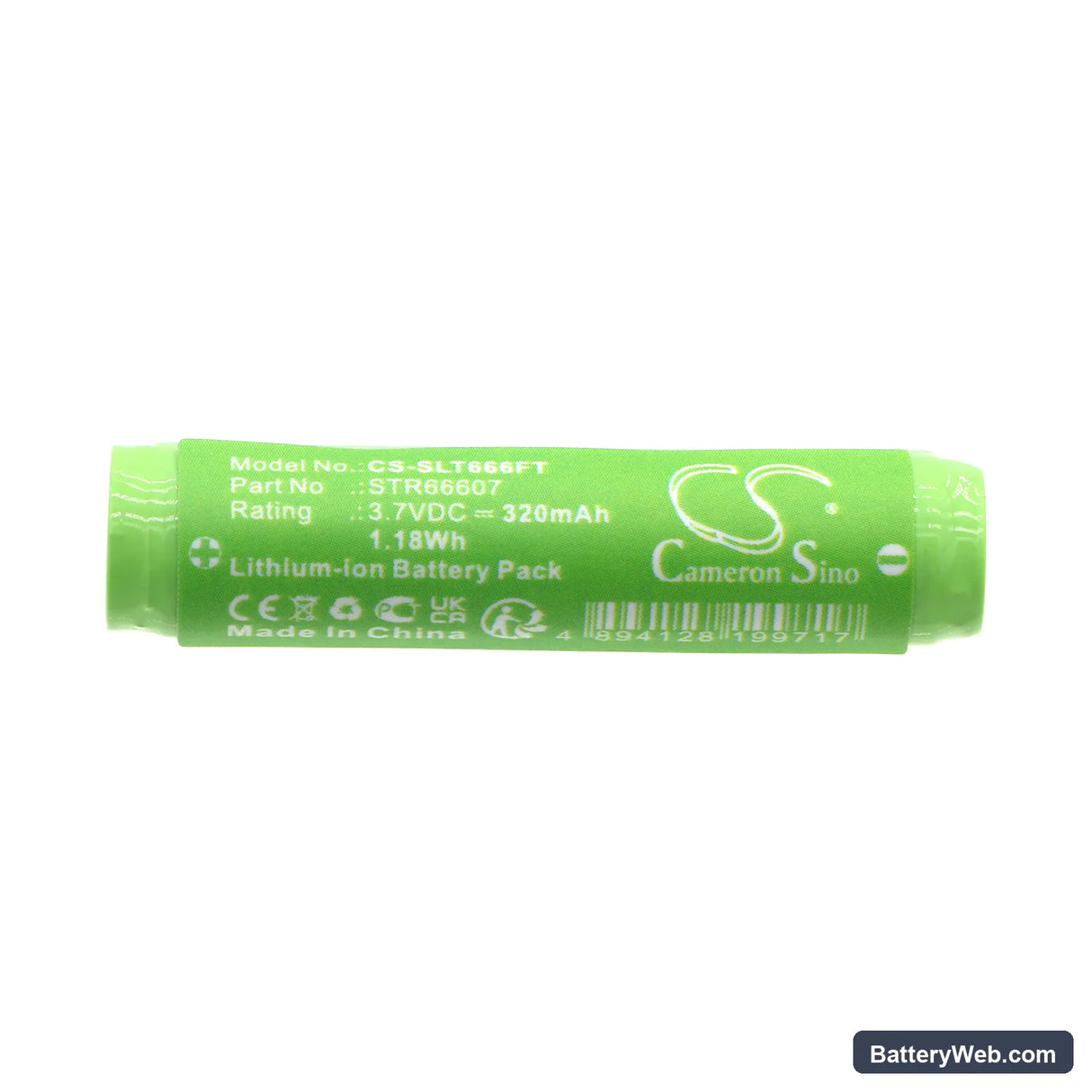 Streamlight MicroStream USB Replacement Battery, 3.7V, 320mAh, Li-ion 3