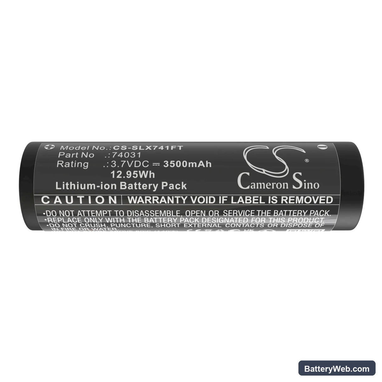 Streamlight Strion HPL Flashlight Replacement Battery, 3.7V, 3500mAh, Li-ion 3