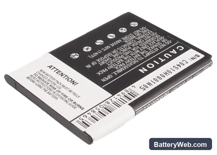 Samsung GT-S5360 Replacement Battery, 3.7V, 1350mAh, Li-ion 4