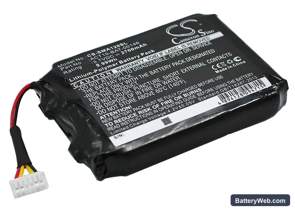 Satmap Active 10 Replacement Battery, 3.7V, 2700mAh, Li-Polymer 1
