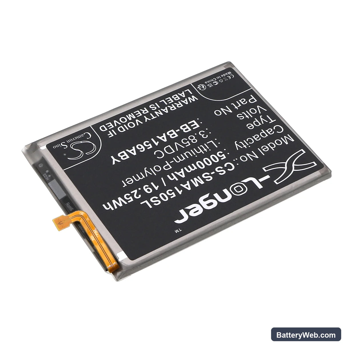Samsung Galaxy A15 4G 2024 Replacement Battery, 3.85V, 5000mAh, Li-Polymer 2