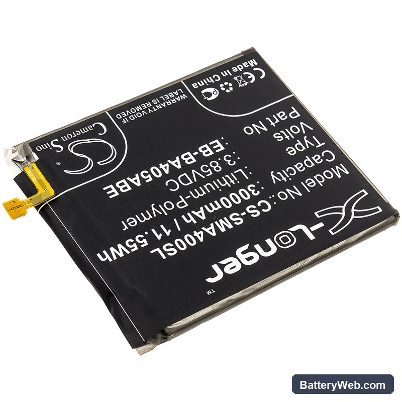 Samsung Galaxy A40 Replacement Battery, 3.85V, 3000mAh, Li-Polymer 2